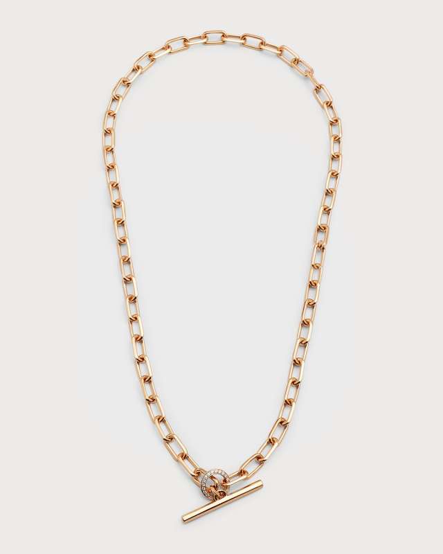 Saxon 18K Diamond Chain Necklace with Toggle Closure